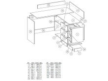 Eckschreibtisch >Thales< in Weiß - 128,8x83,2x105,7cm (BxHxT)