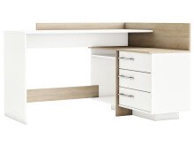 Eckschreibtisch >Thales< in Weiß -...