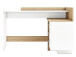 Eckschreibtisch >Thales< in Weiß - 128,8x83,2x105,7cm (BxHxT)