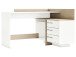 Eckschreibtisch >Thales< in Weiß - 128,8x83,2x105,7cm (BxHxT)