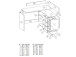 Eckschreibtisch >Thales< in Weiß - 128,8x83,2x105,7cm (BxHxT)