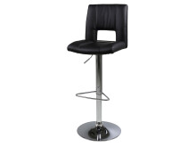 Barhocker >Pamelina I< (2er Set) in Schwarz - 41,5x115x52cm (BxHxT)