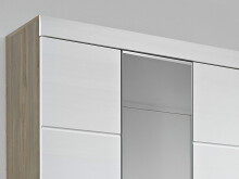 Garderobenschrank >Allison< in Weiß aus MDF -...