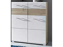 Schuhschrank >Allison< in Weiß aus MDF -...