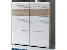 Schuhschrank >Allison< in Weiß aus MDF -...