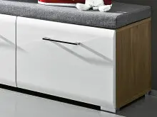 Sitzbank >Allison< in Weiß aus MDF -...