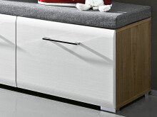 Sitzbank >Allison< in Weiß aus MDF - 84x37x40cm (BxHxT)