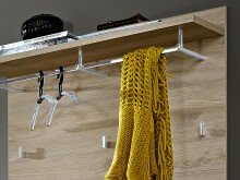 Garderobenpaneel >Allison< in Silbereiche aus MDF -...