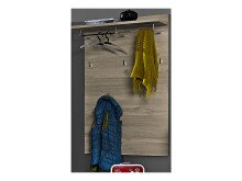 Garderobenpaneel >Allison< in Silbereiche aus MDF -...