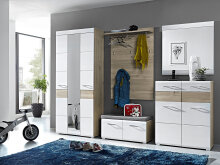 Wandspiegel >Allison< in Weiß-Struktur aus MDF - 84x86x2cm (BxHxT)
