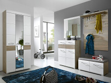 Garderoben-Set >Allison< in Weiß aus MDF - 252x200x40cm (BxHxT)