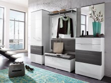 Garderobenschrank >Rouven< aus MDF - 65x200x40cm (BxHxT)