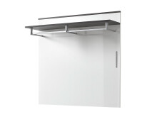 Garderobenpaneel >Rouven< aus Metall - 100x99x30cm (BxHxT)