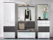 Wandspiegel >Rouven< in grau - 65x88x4cm (BxHxT)