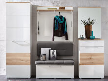 Garderoben-Set >Rouven I< aus MDF - 260x200x40cm (BxHxT)