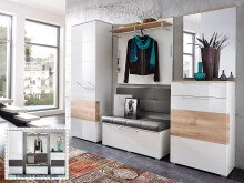 Garderoben-Set >Rouven I< aus MDF - 260x200x40cm...