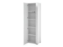 Garderobenschrank >Rolland< in Weiß aus MDF - 65x198x41cm (BxHxT)
