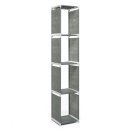 Regal >Allice< in Anthrazit aus Kunststoff - 36.5x145x36cm (BxHxT)