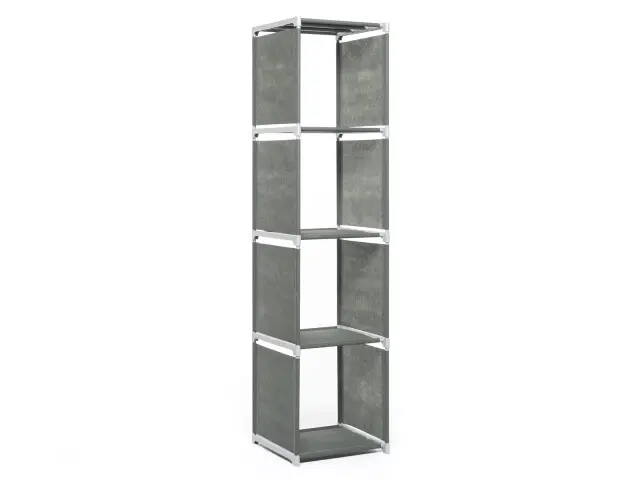 Regal >Allice< in Anthrazit aus Kunststoff - 36.5x145x36cm (BxHxT)