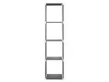Regal >Allice< in Anthrazit aus Kunststoff - 36.5x145x36cm (BxHxT)