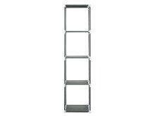 Regal >Allice< in Anthrazit aus Kunststoff - 36.5x145x36cm (BxHxT)