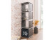 Regal >Allice< in Anthrazit aus Kunststoff - 36.5x145x36cm (BxHxT)