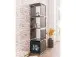 Regal >Allice< in Anthrazit aus Kunststoff - 36.5x145x36cm (BxHxT)