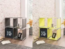 Regal >Allice< aus Kunststoff - 72,5x72,5x36cm (BxHxT)