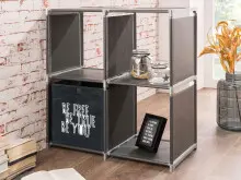 Regal >Allice< in Anthrazit aus Kunststoff -...