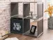 Regal >Allice< in Anthrazit aus Kunststoff - 72.5x72.5x36cm (BxHxT)