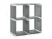 Regal >Allice< in Anthrazit aus Kunststoff - 72.5x72.5x36cm (BxHxT)