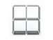 Regal >Allice< in Anthrazit aus Kunststoff - 72.5x72.5x36cm (BxHxT)