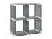 Regal >Allice< in Anthrazit aus Kunststoff - 72.5x72.5x36cm (BxHxT)