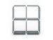 Regal >Allice< in Anthrazit aus Kunststoff - 72.5x72.5x36cm (BxHxT)