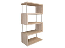 Standregal >Drum< in Eiche sägerau - 66x126x33cm (BxHxT)