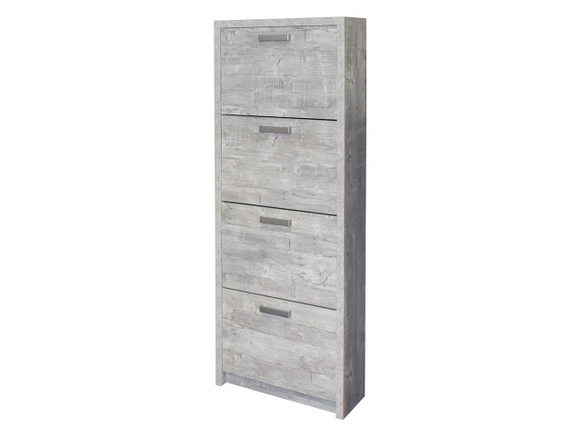 Schuhschrank >Brady< in Beton - 64x164x24cm (BxHxT)