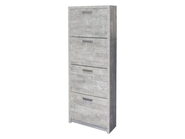 Schuhschrank >Brady< in Beton - 64x164x24cm (BxHxT)