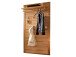 Garderobenpaneel >Nature Plus< in Kernbuche aus Massivholz - 90x160x32cm (BxHxT)