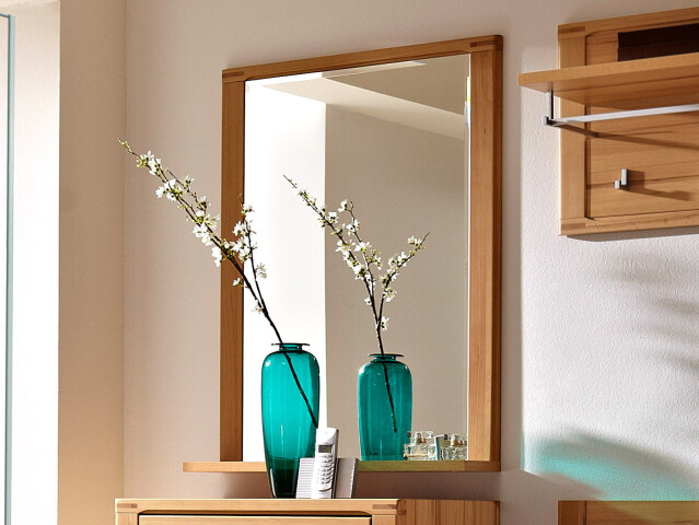 Wandspiegel >Nature Plus< in Kernbuche - 74x93x15cm (BxHxT)