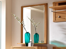 Wandspiegel >Nature Plus< in Kernbuche - 74x93x15cm...