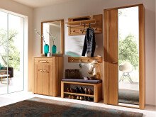 Wandspiegel >Nature Plus< in Kernbuche - 74x93x15cm...