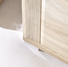 Garderobenschrank >Davenport< in Sonoma-Eiche hell aus MDF - 74x200x40cm (BxHxT)