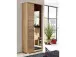 Garderobenschrank >Davenport< in Sonoma-Eiche hell aus MDF - 74x200x40cm (BxHxT)