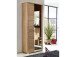 Garderobenschrank >Davenport< in Sonoma-Eiche hell aus MDF - 74x200x40cm (BxHxT)