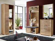 Sitzbank >Davenport< in Sonoma-Eiche hell aus MDF - 90x44x36cm (BxHxT)