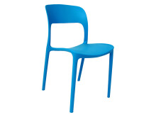 Stapelstuhl >Hillary< in Blau aus Polypropylen -...