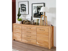 Sideboard >Leduc< in Kernbuche aus Metall -...