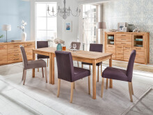 Highboard >Leduc< in Kernbuche aus Metall - 163x122x40cm (BxHxT)