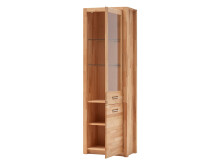 Vitrine >Leduc< in Kernbuche aus Metall - 66x203x40cm (BxHxT)