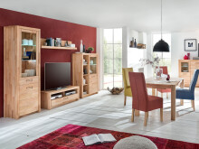Vitrine >Leduc< in Kernbuche aus Metall - 66x203x40cm (BxHxT)